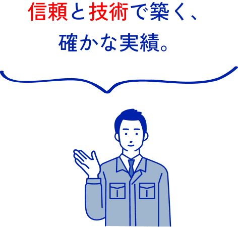 信頼と技術で築く、確かな実績。